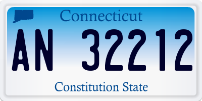 CT license plate AN32212