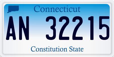 CT license plate AN32215