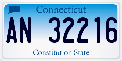 CT license plate AN32216
