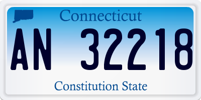 CT license plate AN32218