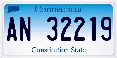 CT license plate AN32219