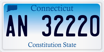 CT license plate AN32220