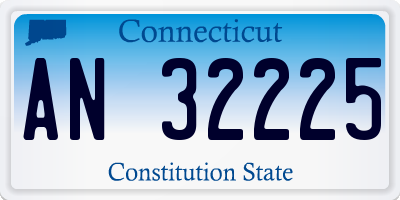 CT license plate AN32225