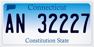 CT license plate AN32227