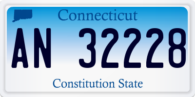 CT license plate AN32228