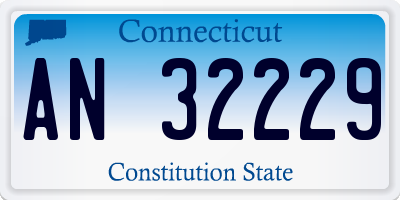 CT license plate AN32229