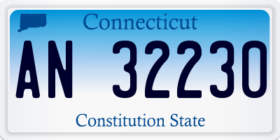 CT license plate AN32230