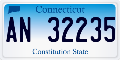 CT license plate AN32235