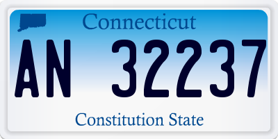 CT license plate AN32237