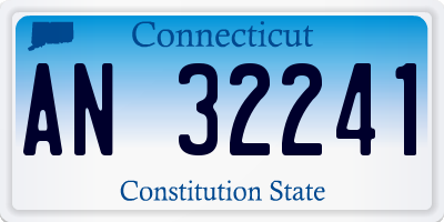 CT license plate AN32241