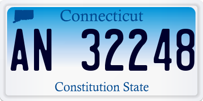 CT license plate AN32248