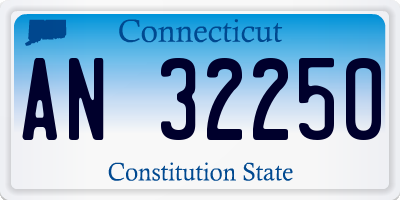 CT license plate AN32250