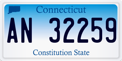 CT license plate AN32259