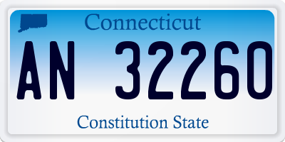 CT license plate AN32260