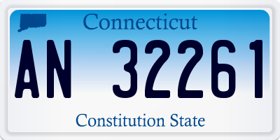 CT license plate AN32261