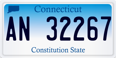 CT license plate AN32267