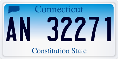 CT license plate AN32271