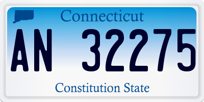 CT license plate AN32275