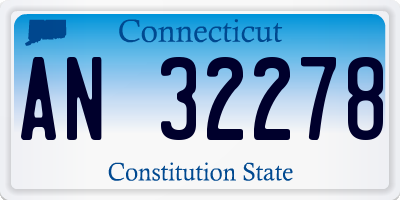 CT license plate AN32278