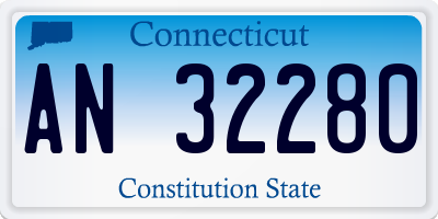 CT license plate AN32280