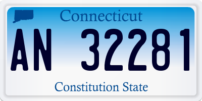 CT license plate AN32281