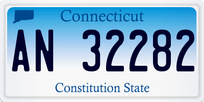 CT license plate AN32282