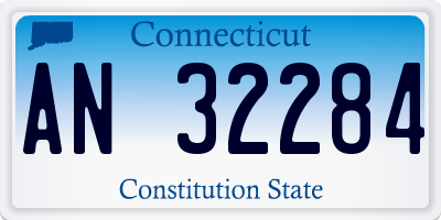 CT license plate AN32284