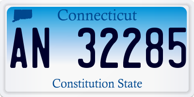 CT license plate AN32285