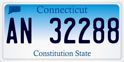 CT license plate AN32288