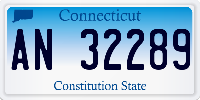 CT license plate AN32289