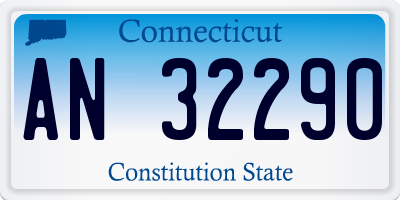CT license plate AN32290