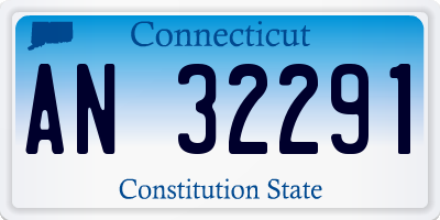 CT license plate AN32291