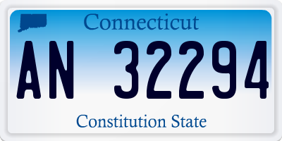 CT license plate AN32294