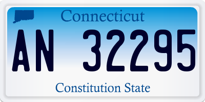 CT license plate AN32295