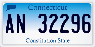 CT license plate AN32296