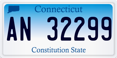 CT license plate AN32299
