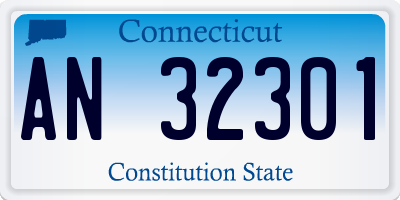 CT license plate AN32301
