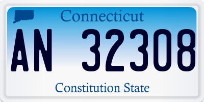CT license plate AN32308