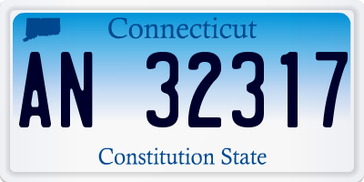 CT license plate AN32317