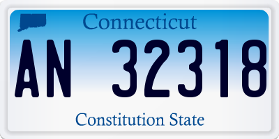 CT license plate AN32318