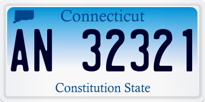 CT license plate AN32321