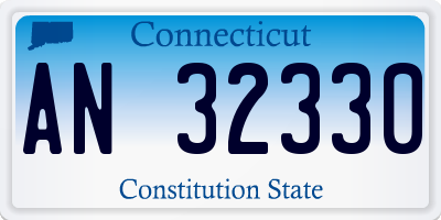 CT license plate AN32330