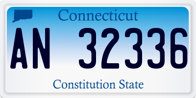 CT license plate AN32336