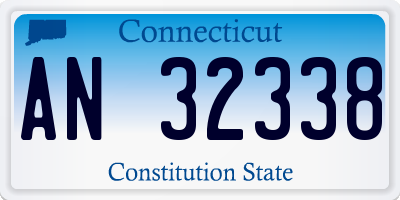 CT license plate AN32338