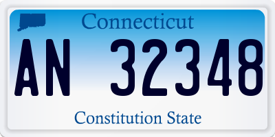 CT license plate AN32348