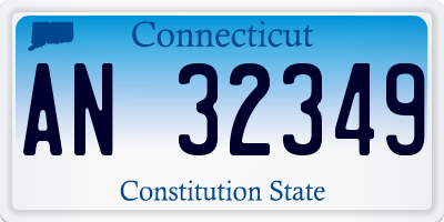 CT license plate AN32349