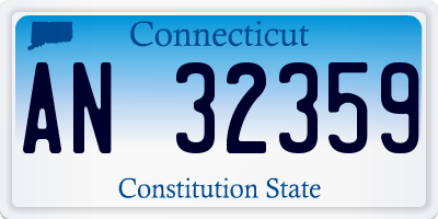 CT license plate AN32359