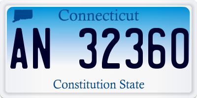 CT license plate AN32360