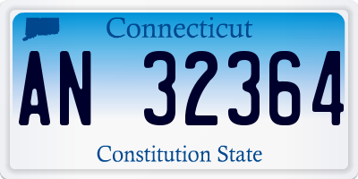 CT license plate AN32364
