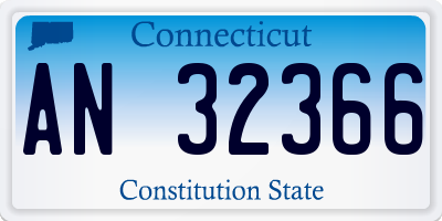 CT license plate AN32366
